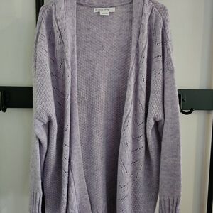 Elegant Lavender Knit Cardigan